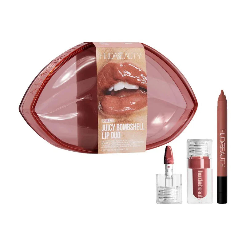 Huda Beauty Juicy Bombshell Lip Gloss + Liner Set