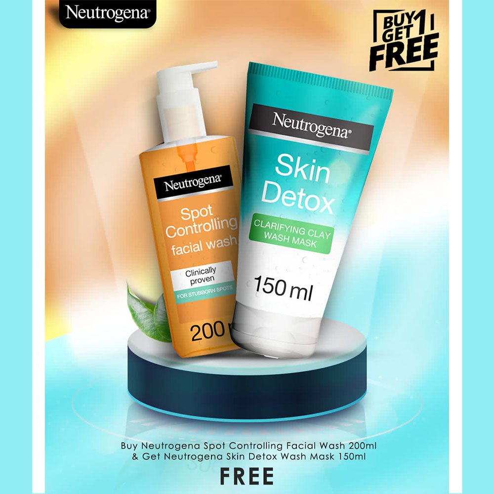 Neutrogena Skin Detox Mask + Spot Facial Wash Buy 1 Get 1 FREE