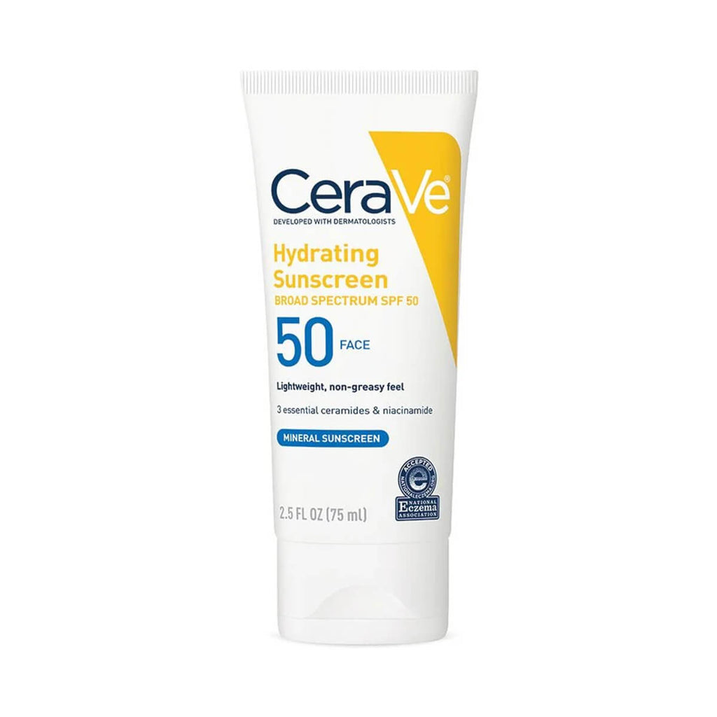 Cerave hydrating sunscreen spf 50 face lotion | ColorShow